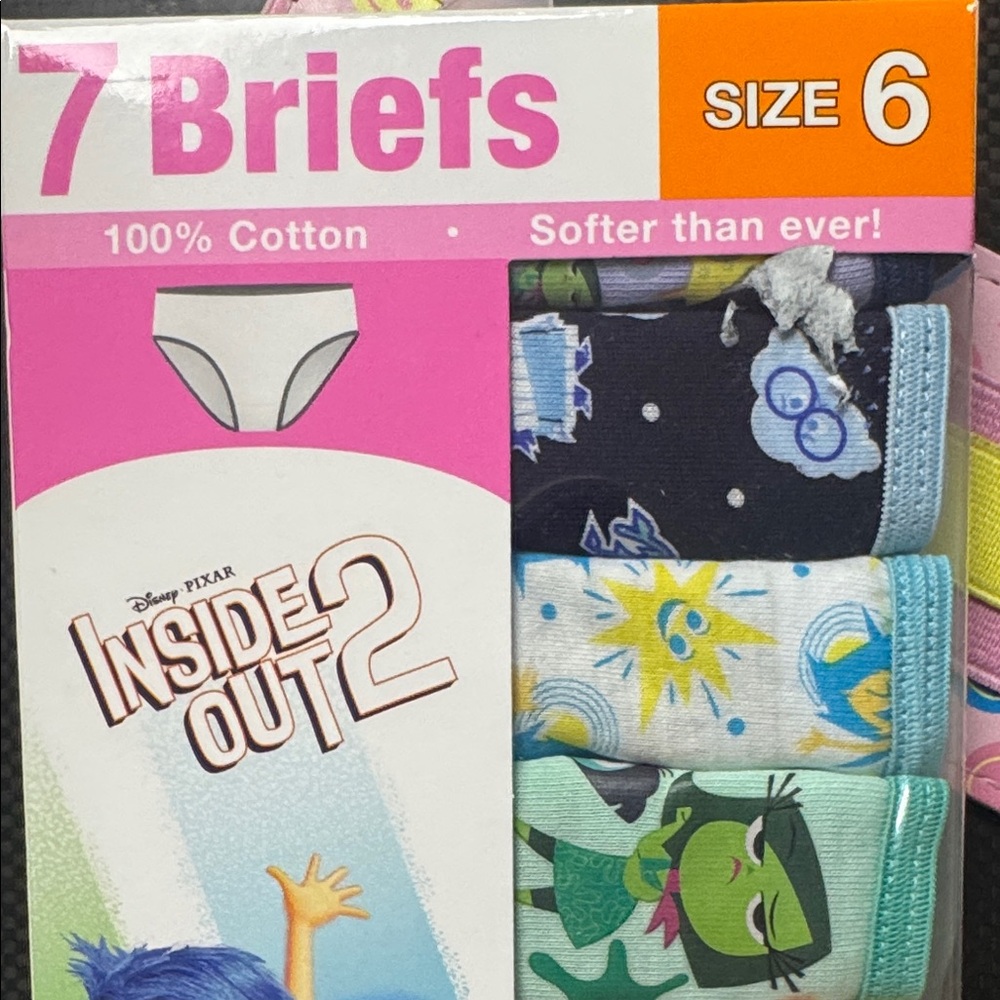 Girls' Briefs Pack - Size 6, Multicolor - Picture 2 of 3